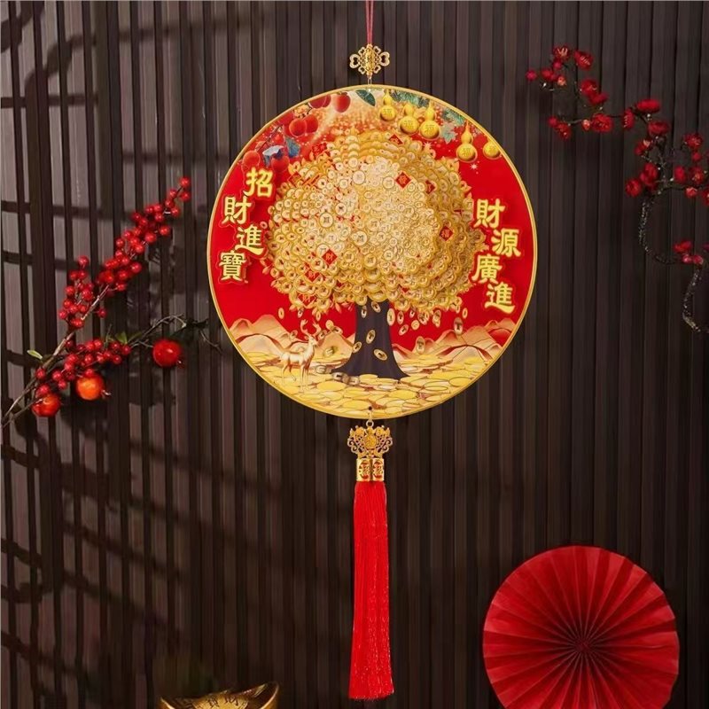 Electric Shaking Head God of Wealth Pendant for the Year of the Horse, New Year 3D Hanging Decoration, Mini God of Wealth for Living Room Arrangement during Spring Festival