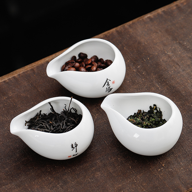 Керамическая подставка для кофе Dehua, ложка, молочный чайник, поднос для взвешивания чая, аксессуары для чайной церемонии