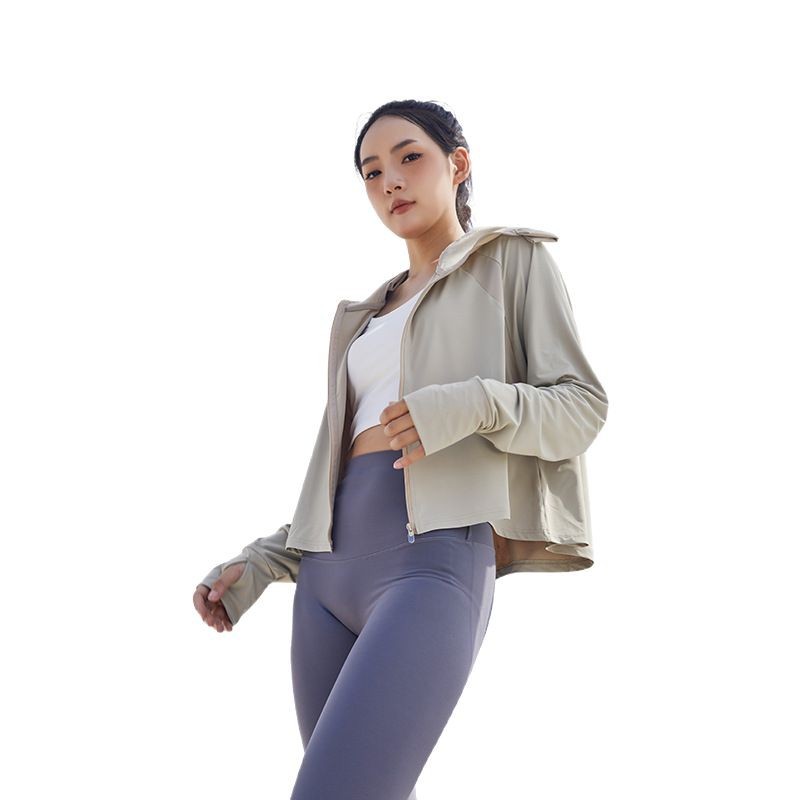 Black Glue Cloak Ice Silk Sun Protection Clothing UPF100 Women's Thin Outdoor Casual Sun Protection Clothing Sun Protection Clothing Sun Protection Coat