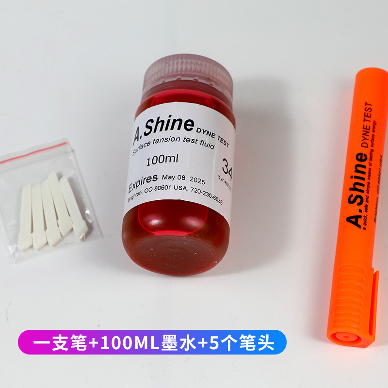 American A.Shine Corona Pen Surface Energy Tension Test Pen Refill Set 100ml