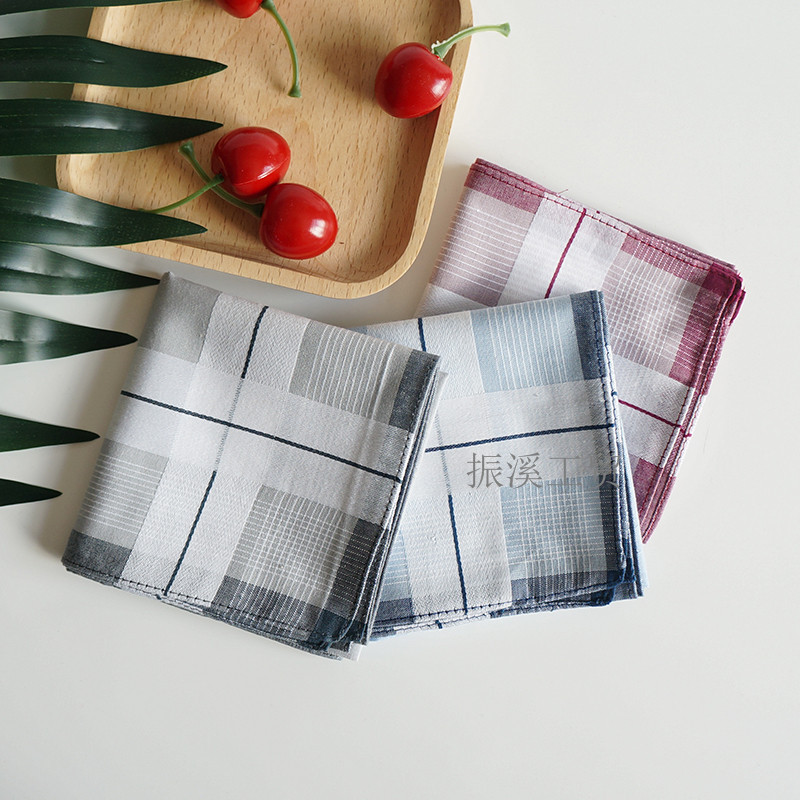 40см классический полосатый деловой светлый цвет чистый хлопок мужской носовой платок для пота