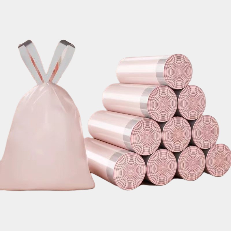 Ice Berry Powder Thickened Garbage Bag Drawstring-type Household Extra-thick Kitchen Plastic Bag Student Dormitory Garbage Bag Drawback
