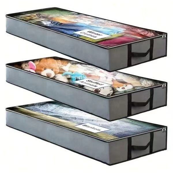 Cross-border Explosions Bed Storage Box Wardrobe Clothes Dustproof and Moisture-proof Fit Bag Non-woven Quilt Clothes Storage Bag