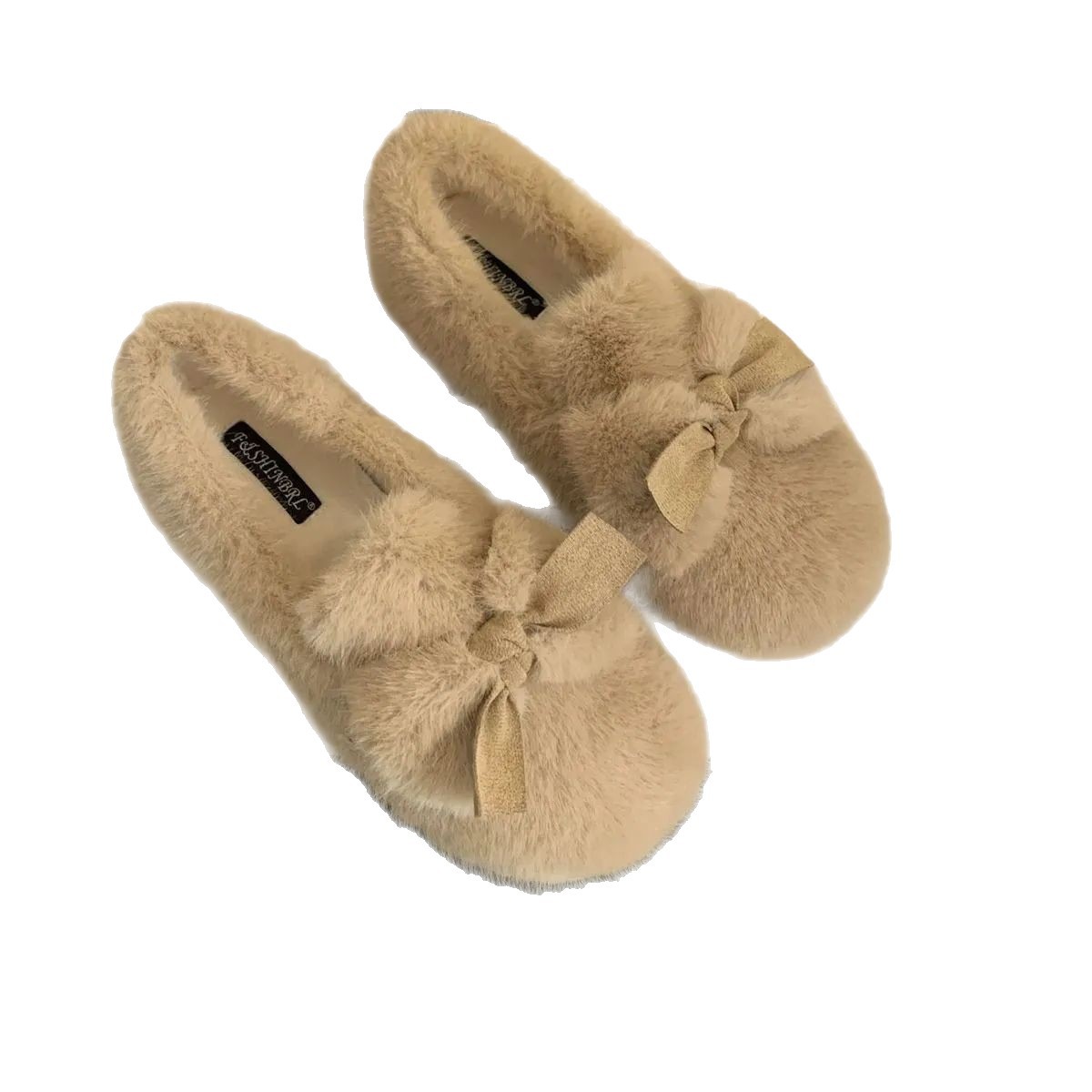 Japanese-Style Leg Warmers Socks Jk Autumn and Winter Soft Girl Bowknot Pom-Pom Plush Single Shoes with Fleece Warm Cotton Shoes Loafers