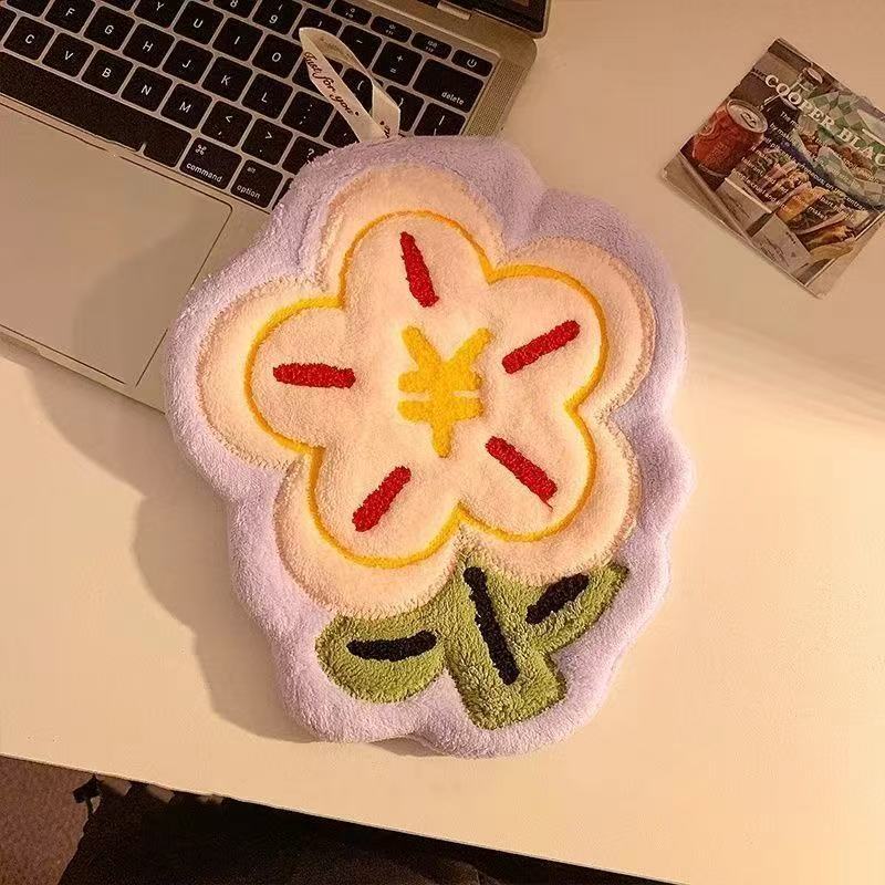 Rich Flower Wipe Hand Towel Hanging Thickened Embroidery Water Absorbent Quick-drying Household Toilet Children's Kitchen Towel Rag