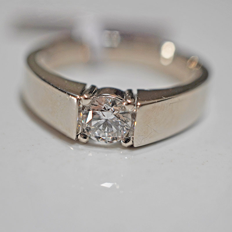 Кольцо из платины Pt950 с культивированным бриллиантом для мужчин, атмосферное, повседневное, нишевое, свадебное предложение, помолвка