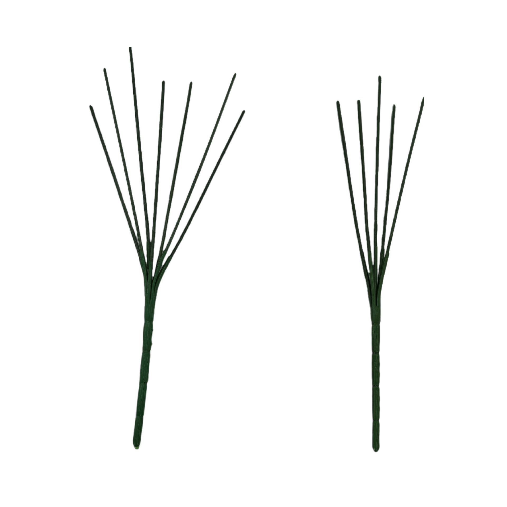 Factory Direct Sales Artificial Flower Plant Accessories Plastic with Iron Wire Flower Branch Flower Stem Ornaments Flower Arrangement 7 Forks 35 Mesh