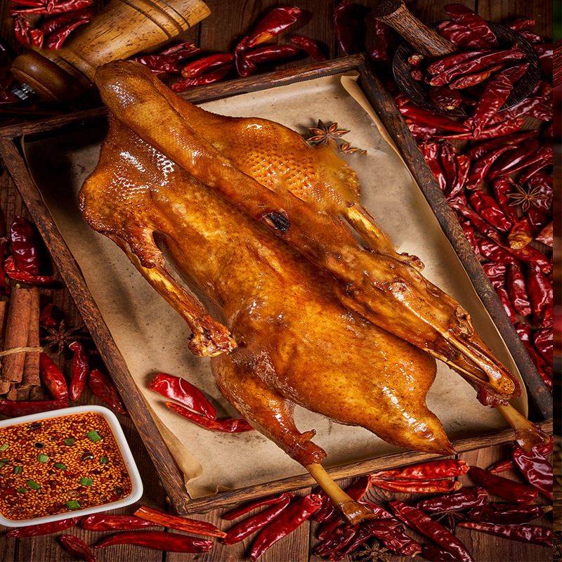 Rongchang Braised Goose Whole [Hyperthyroidism Brother] Jiang Ge's Same Style Freshly Braised Ready-To-Eat Heated Instant Food from Chongqing Specialty