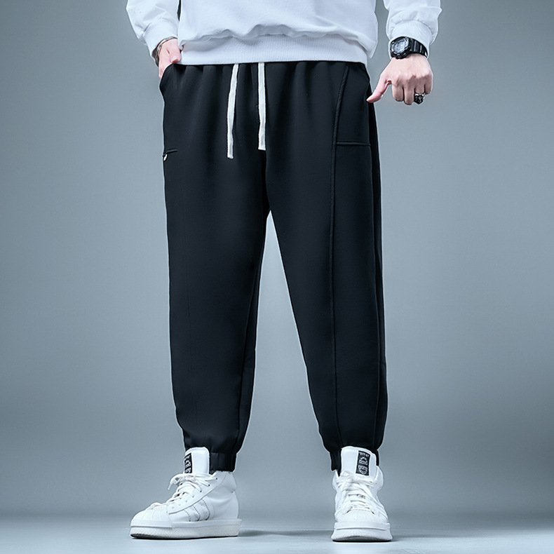 73952-Pure-Black-720 Crescent Lapel Trousers Mcvilly Men's Fat Casual Plus Size