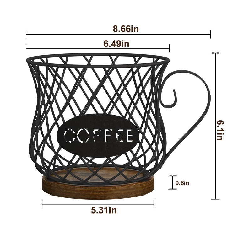 Customized Cross-Border Coffee Capsule Storage Basket Fruit Basket Snack Candy Storage Box Desktop Coffee Capsule Storage Rack