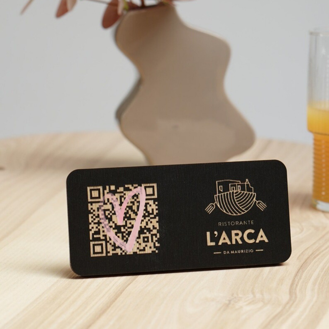 Personalized Creative Customized Wooden Qr Code Ordering Card Restaurant Ordering Card Best Friend Couple Creative Personalized Gift