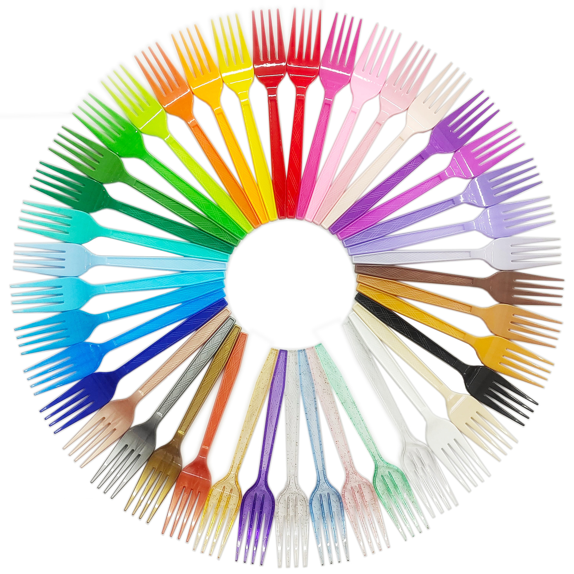 Manufacturer Wholesale Disposable Ps Three-Stripes Party Knife, Fork and Spoon Cross-Border Birthday Party Party Knife, Fork and Spoon in Stock