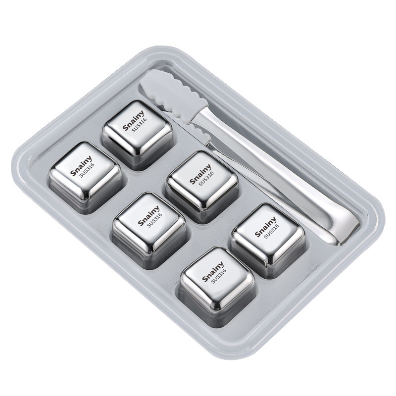 Food Grade 316 Stainless Steel Quick Frozen Metal Ice Bar Ice Curator Ice Beer Stone Thickened Ice suit