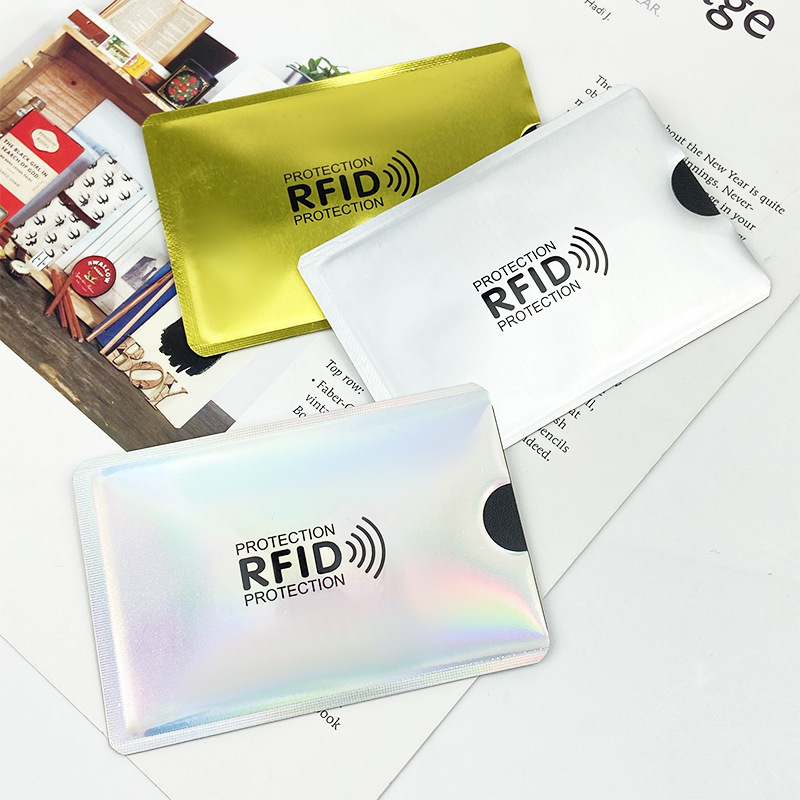 Cross-Border Laser Card Holder Aluminum Foil Anti-Degaussing Card Holder Id Card Holder Bank Card Holder Anti-Theft Rfid Shielding Holder