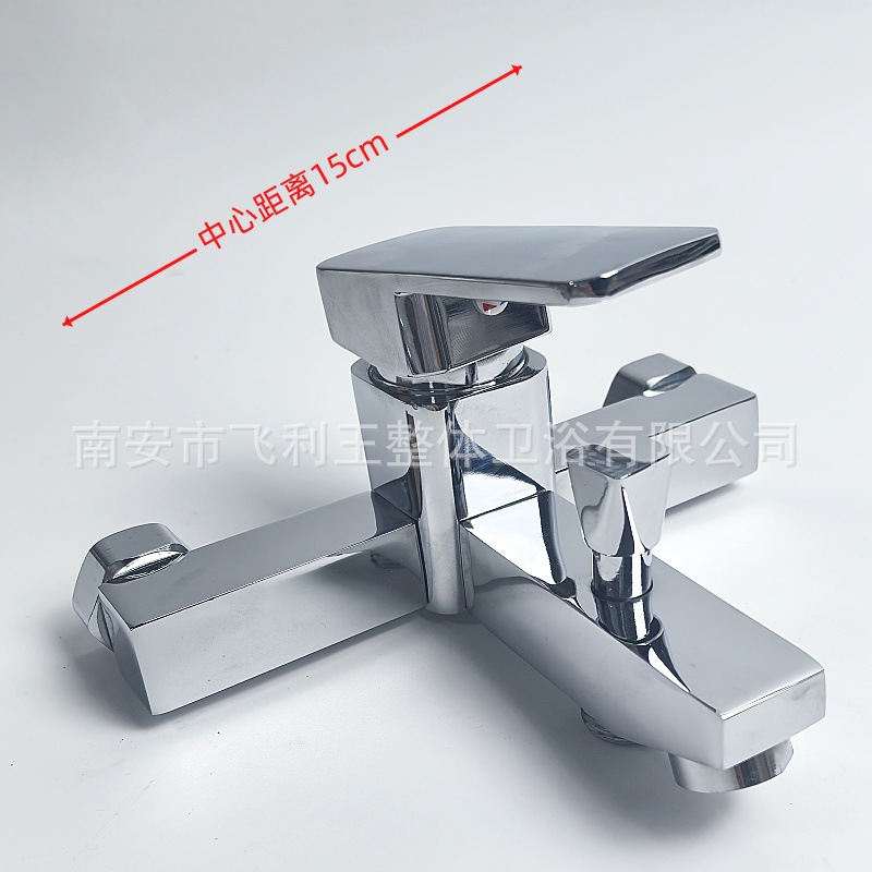 Zinc alloy square shower faucet hot and cold mixing valve bathroom concealed triple bathtub faucet shower suit
