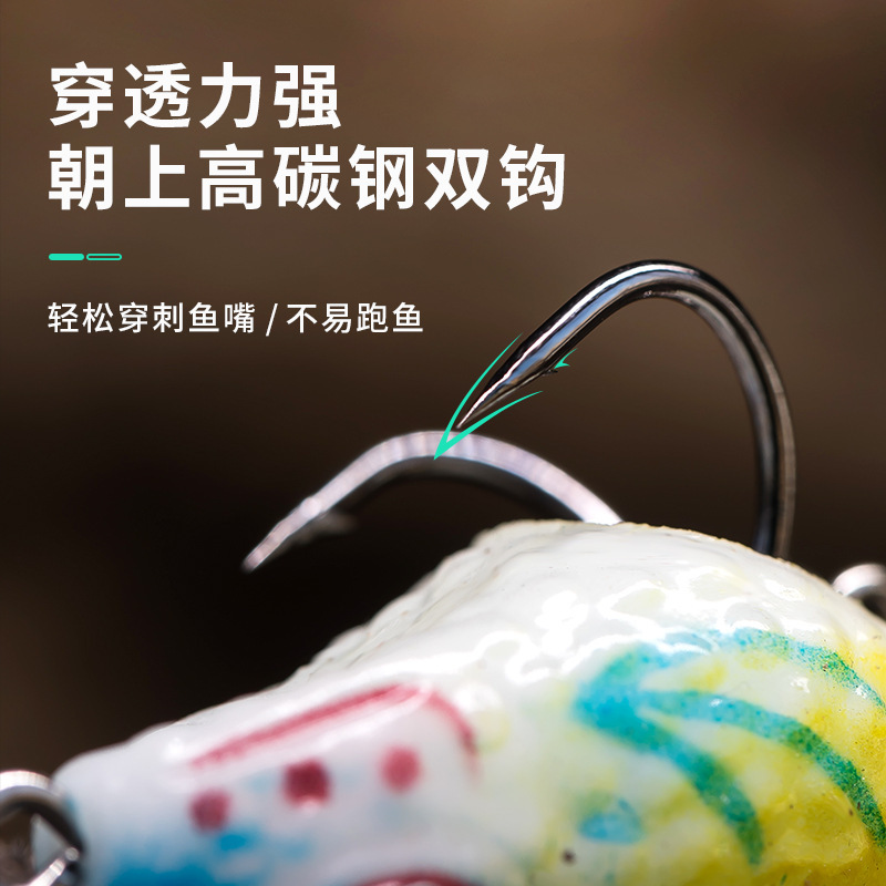 Luya Bait Thunder Frog Bionic Fake Bait Toad Frog Egg Frog 2.5Cm3G Black