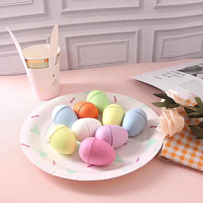 5.4 см биоразлагаемые бумажные яйца для Пасхи, Хэллоуина, Рождества, DIY, для детей, сертифицированные FSC