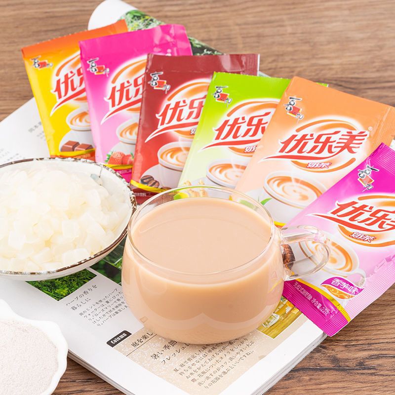 Youlemei Milk Tea Original Flavor 22g Mixed Flavor Whole Box Instant Drink Bagged Milk Tea Powder Black Tea Drink
