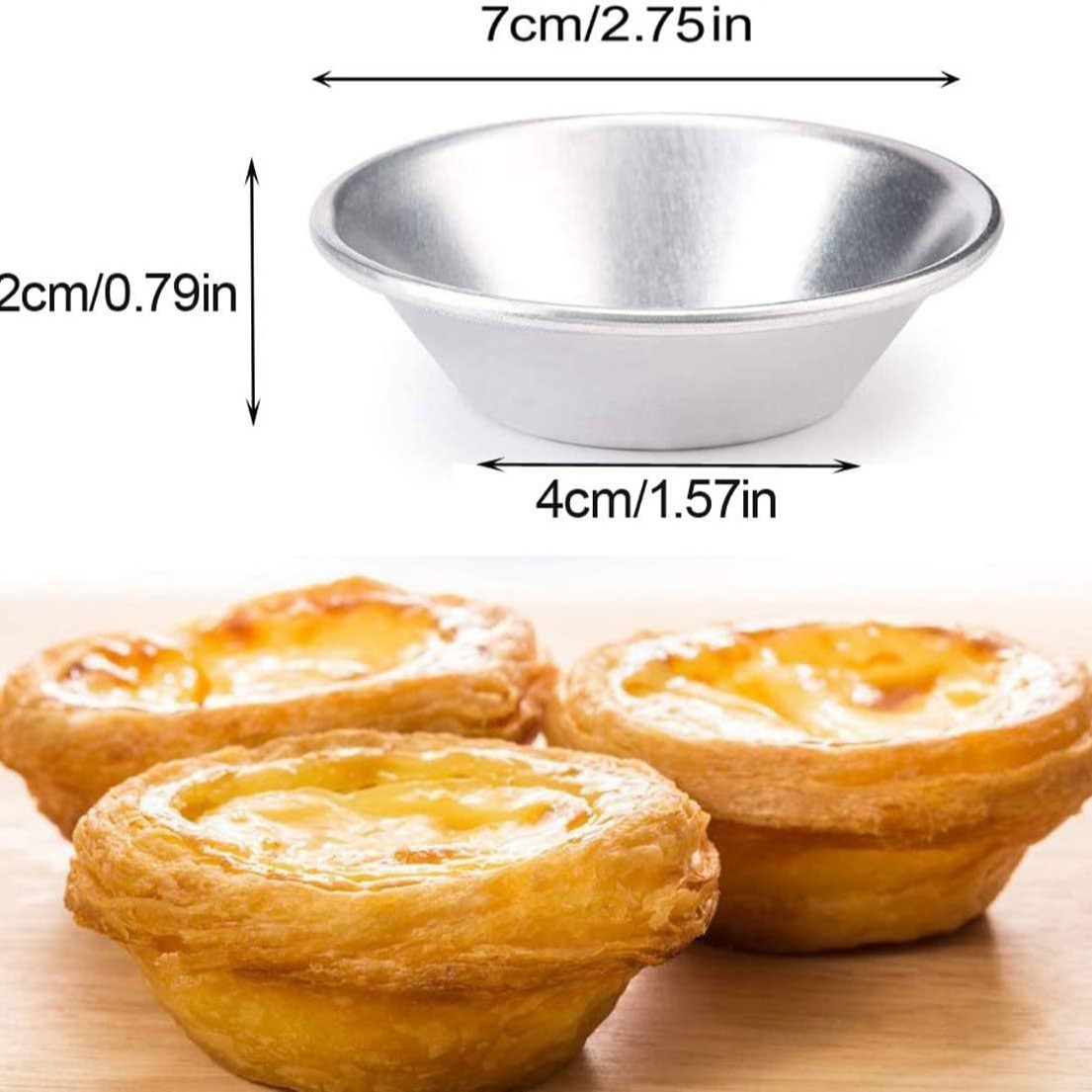 Low Price Clearance Stock Egg Tart Mold B05 Aluminum Alloy Pudding Egg Tart Baking Mold Kitchen Baking Tools Cross-Border