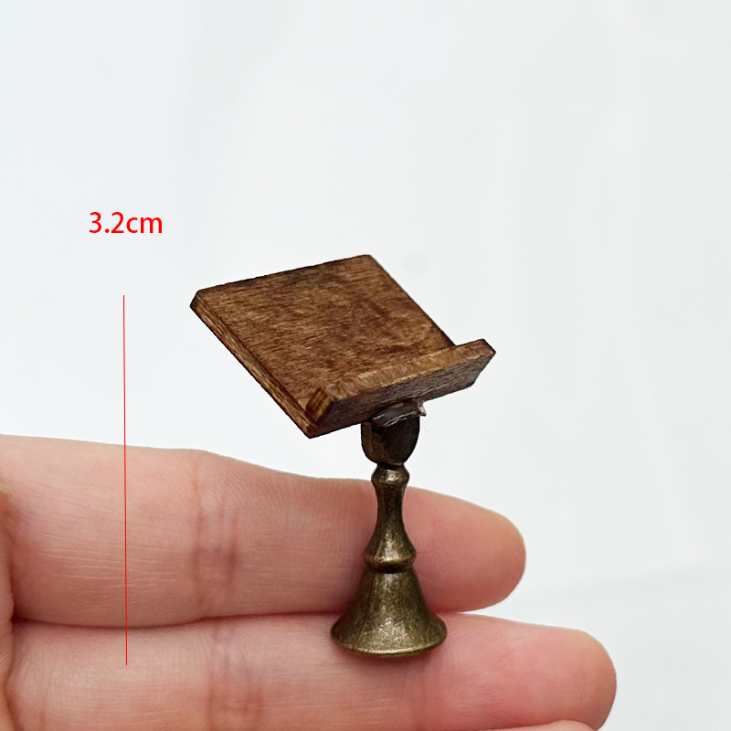Mini Small Stand Magic Book Doll House Furniture Accessories Kidsren's Play House Toys Retro Handmade Scene Ornaments