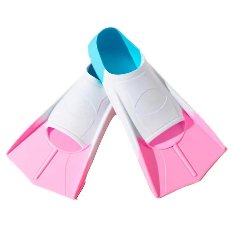 Cross-border Silicone Swimming Flippers Small Yellow Duck Children Adult Free Breaststroke Short Fins Professional Training Diving Equipment