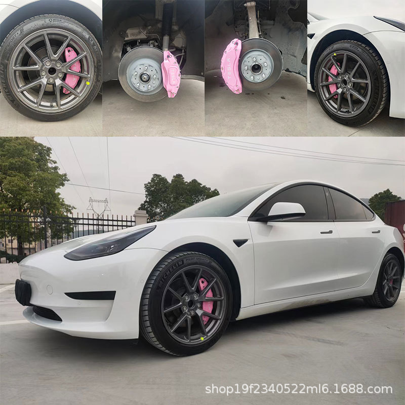 Applicable to 24 Tesla model3 brake caliper cover modification special aluminum alloy wheel caliper cover source