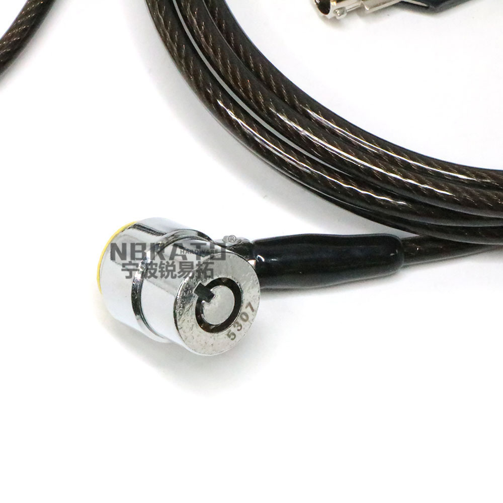 3 * 7mm 2m thick computer lock wire rope anti-theft safety portable laptop lock