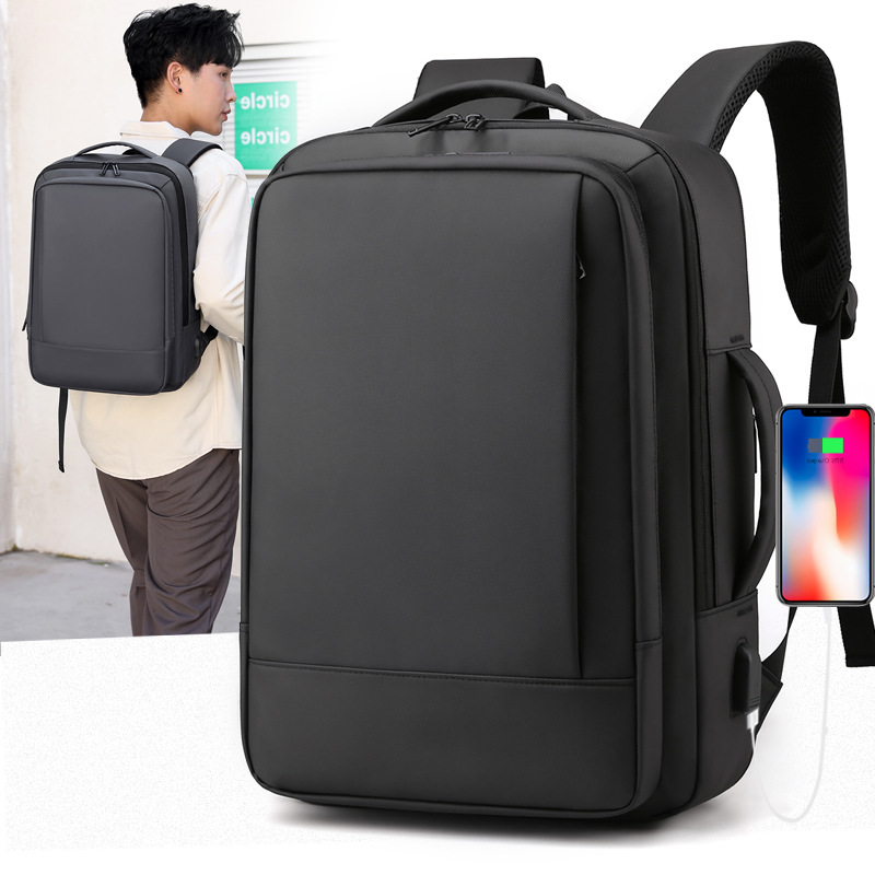 Cross-Border Wholesale Large-Capacity Expandable Backpack Men's Business Travel Travel Backpack Backpack
