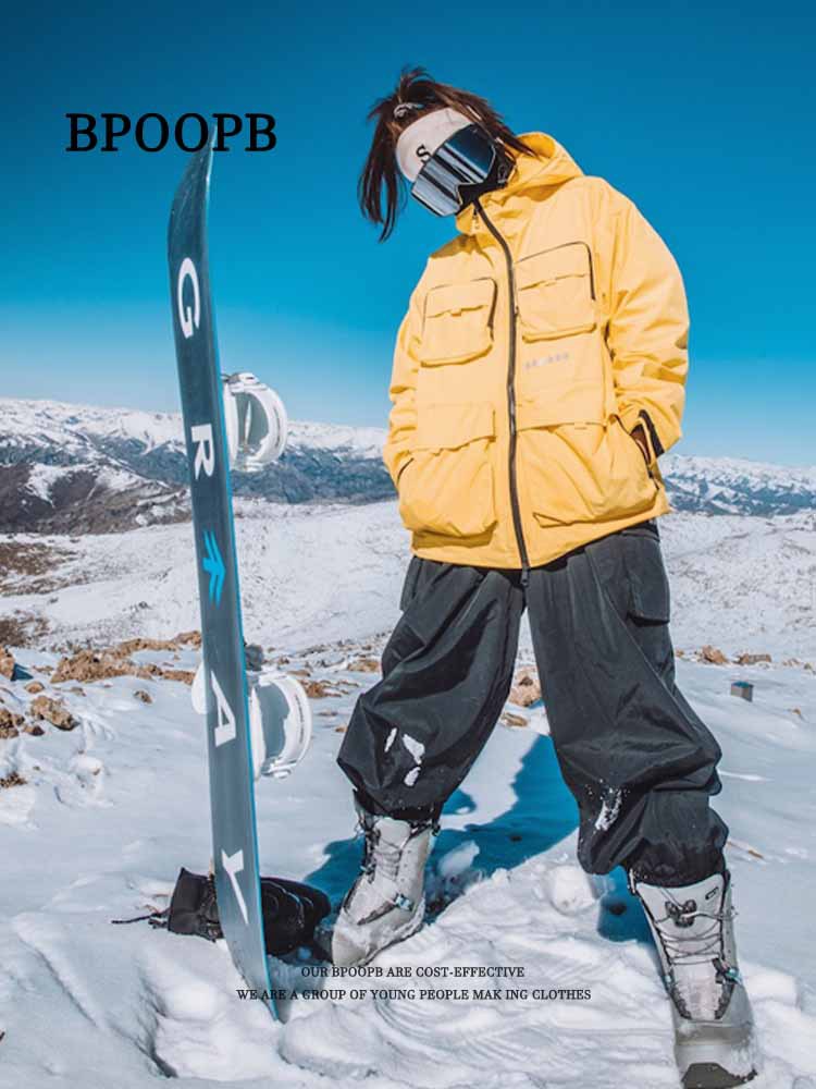 Harbin Small Potato Loose Waterproof Windproof Snowboard Pants Ski Suit Men's and Women's Pants Outdoor Outer Wear Pants