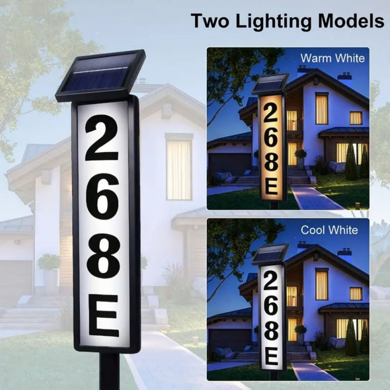 2026 New Cross-Border Dropshipping Solar-Powered Led House Number