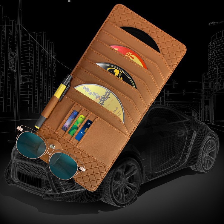 Car Cd Clip Sun Visor Cover Multifunctional Car Disc Storage Bag Car Storage Cd Bag Car Supplies