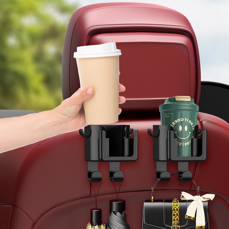 Car Multifunctional Water Cup Holder Tea Storage Rack Beverage Cup Holder Milk Tea Universal Rack Mobile Phone Holder Car Hook