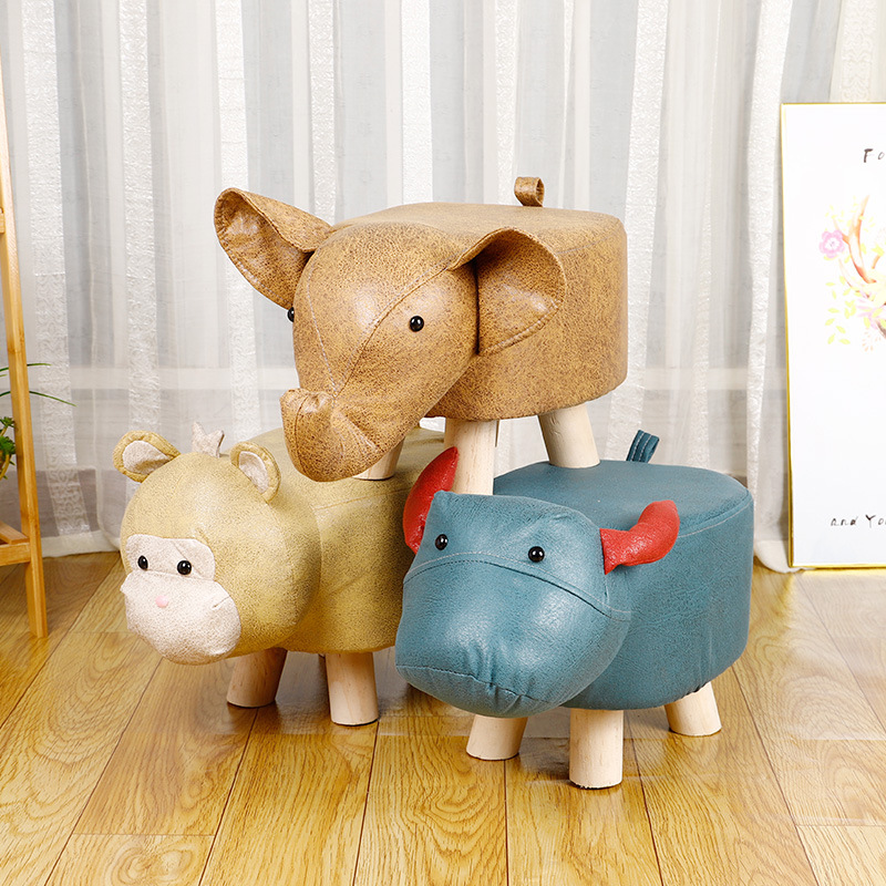 Manufacturer Wholesale Animal Stools, Gift Stools, Shoe-Changing Stools, Elephant Stools, Cartoon Stools, Tech Fabric, Customizable Logo