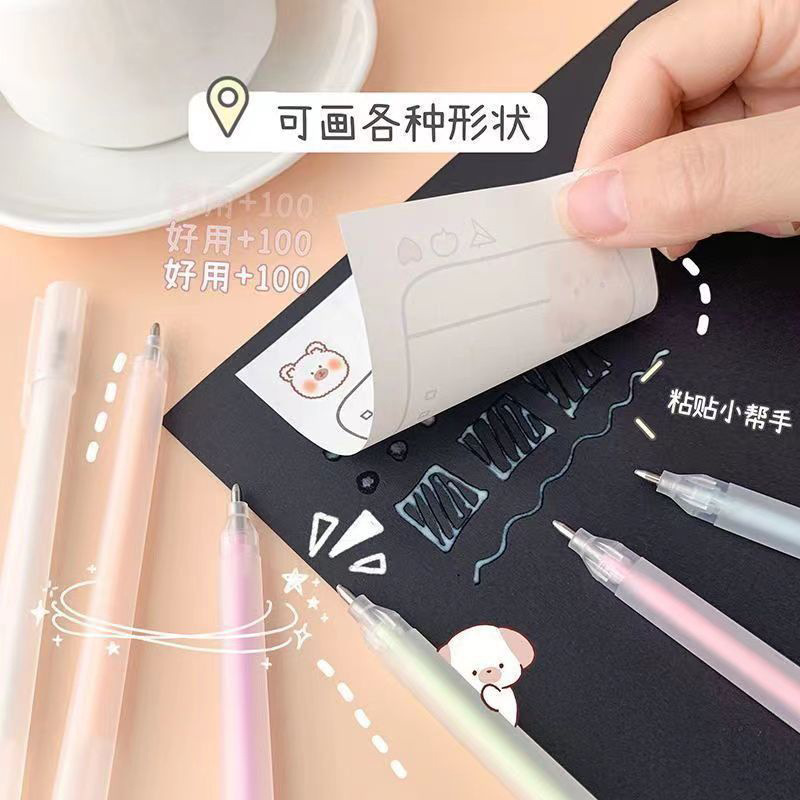 Dot glue water pen cap-pulling type 20 seconds quick-drying primary school student pen hand account special pen tape sticker pen wholesale