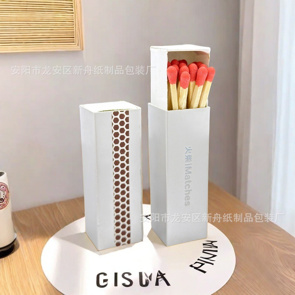 Asian silver cardboard high quality full silver matches safe high-end high-end advertising creative printing logo matches