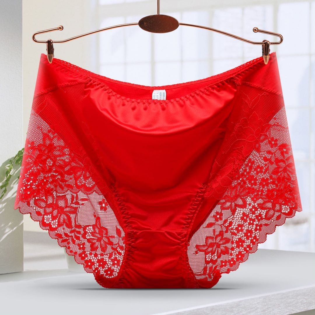 Summer 2025 New Ladies Briefs Sexy Lace Breathable Mid-Waist Modal Large Size Panties for Women Wholesale