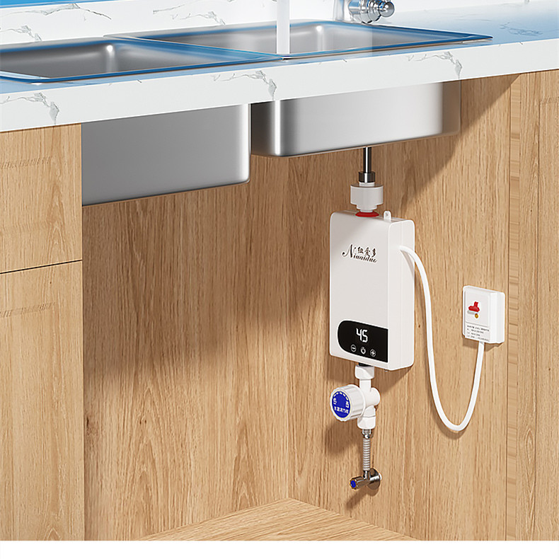 Small kitchen household instant-heating electric water heater shower bath constant temperature hot water treasure punch-free quick-heating small kitchen treasure