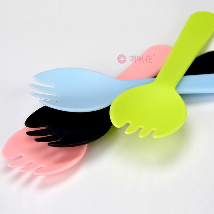 Trumpet flower disposable spoon dessert spoon ice cream ice cream fork spoon yogurt pudding spoon shovel small spoon plastic spoon