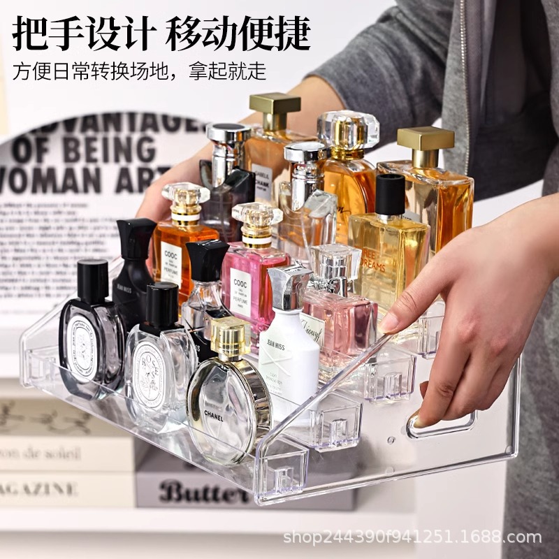 Transparent Ladder Small Ornaments Storage Rack for Hand-held Live Display Multifunctional Storage Rack Acrylic Display Rack