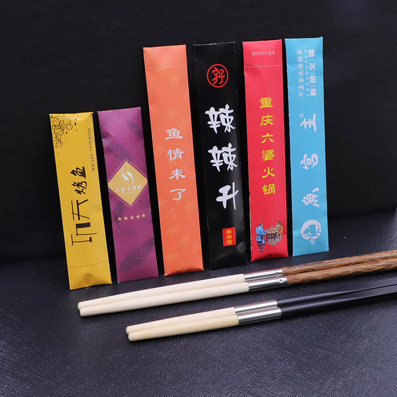 Палочки для еды с заменяемым наконечником, для горячего блюда, алюминиевый держатель, разборные, для отелей, одноразовые, бамбук