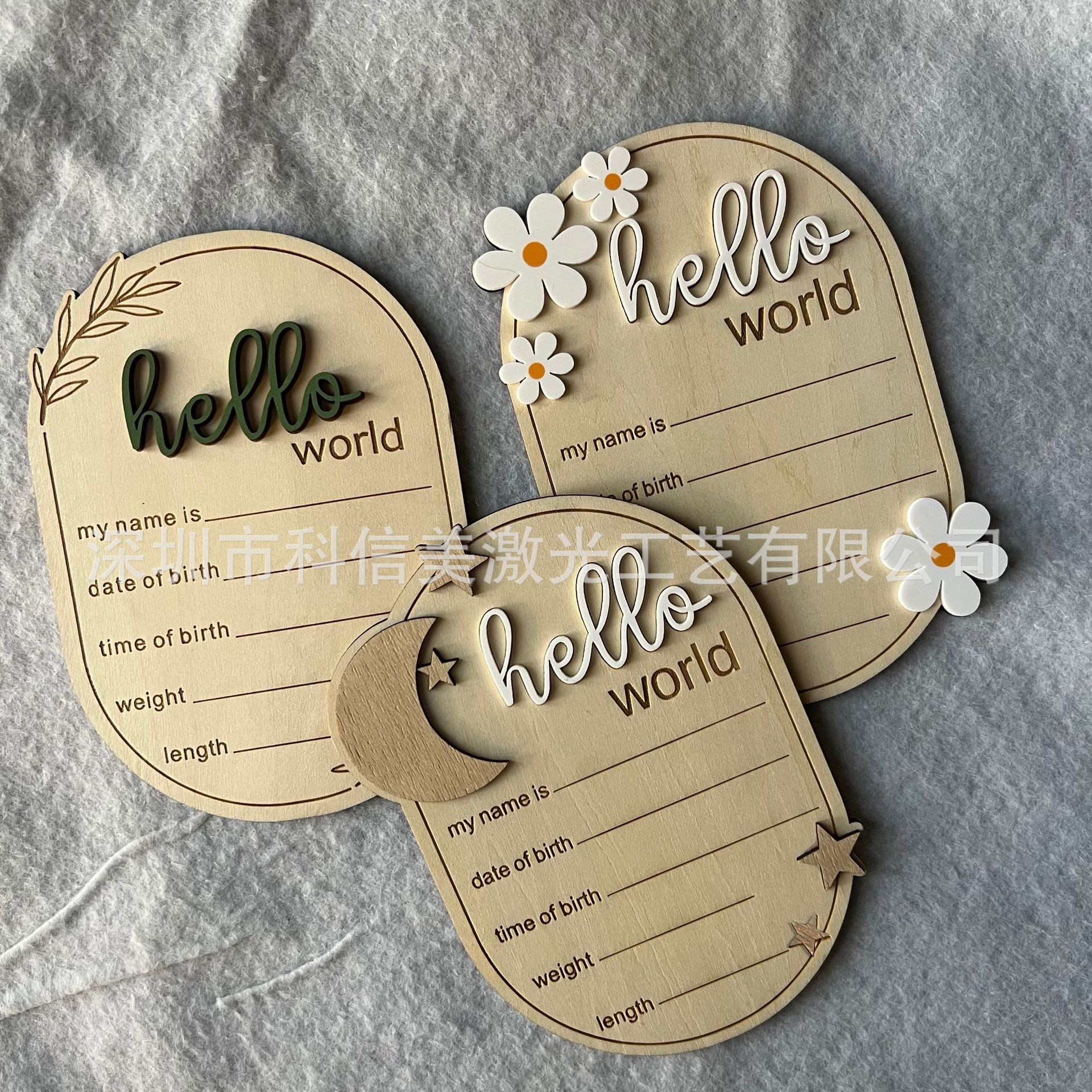 Крестовая памятная карточка для новорожденных, сувенир из деревянной стружки