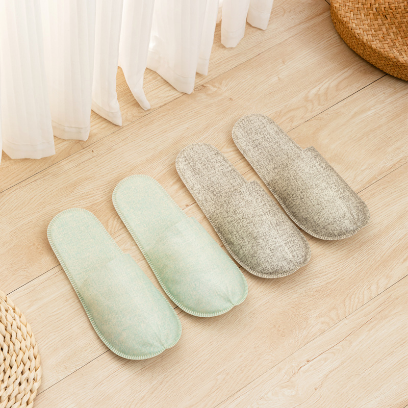 Thickened Non-Woven Disposable Slippers Machine Hotel B&B Hospitality Epo Non-Slip Hotel Special Wholesale Logo