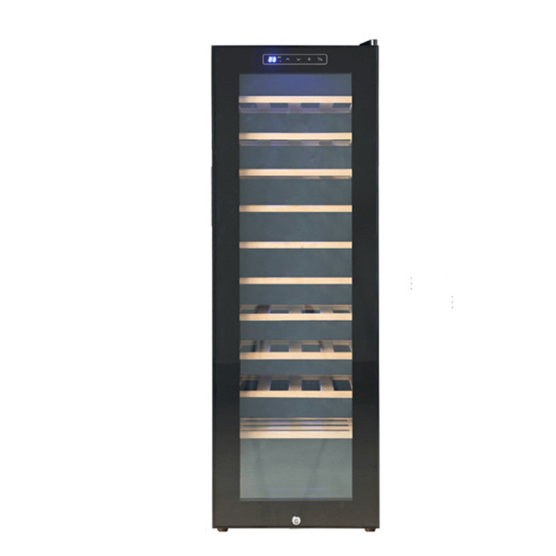 Wholesale Nationwide Joint Warranty Single Door Wine Constant Temperature Red Wine Cabinet Commercial Beech Wood Rack Temperature Control 46 Refrigerated Wine Cabinet