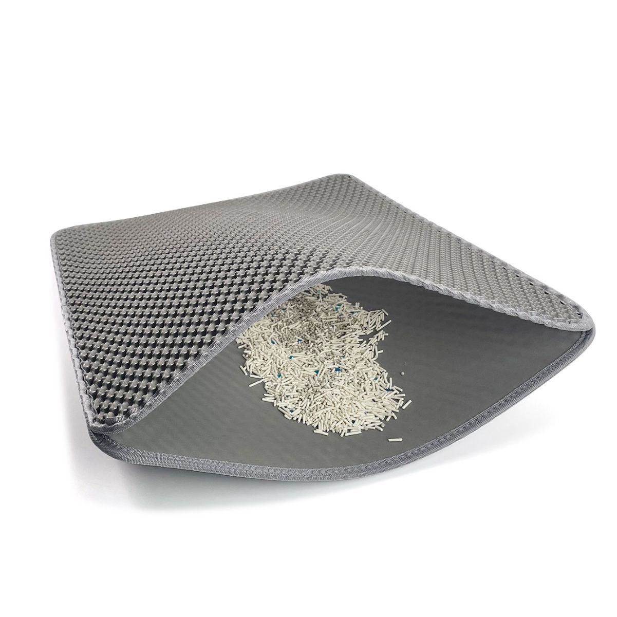 Double-Layer Cat Litter Mat Pet Mat Sand Leakage Mat Non-Removable Washable Anti-Splash Eva Cat Litter Mat Customization