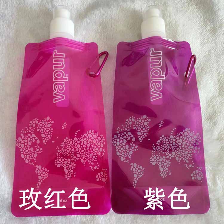 Mountaineering Vapur Portable Folding Water Bag Plastic Outdoor Sports Water Bottle Drinking Bag 500ml Manufacturer Wholesale Portable
