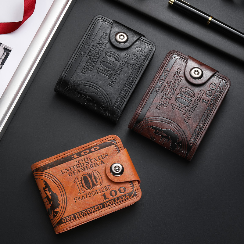 Кросс-бордерный мужской короткий кошелек, большая емкость, многофункциональный слот для карт, модный тренд, короткий американский кошелек, держатель для карт