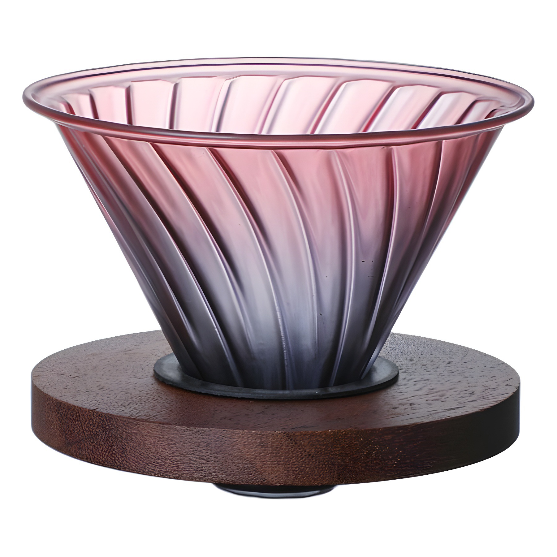 Factory custom glass coffee pot hand punch pot color walnut coffee filter punch coffee pot suit