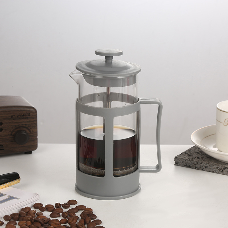 American Coffee Pot Hand Filter Compressor Glass Tea Maker Milk Bubble Press Tea Pot Coffee Filter Pot