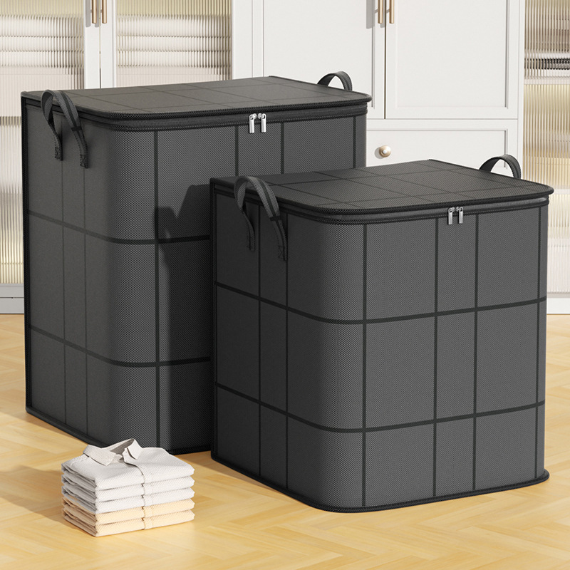 Сумка для хранения одеял, черная плетеная сумка, супер вместимость для упаковки