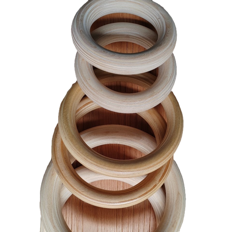 Factory direct sales gymnastics sports rings children's entertainment wood rings wooden rings
